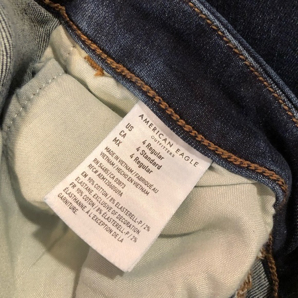 American Eagle Dark Wash Curvy Hi Rise Jegging Jeans - Picture 6 of 7